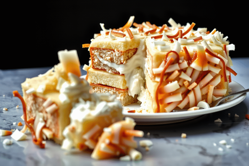 Tarta de coco y dulce de leche: ¡Receta deliciosa y fácil de hacer!